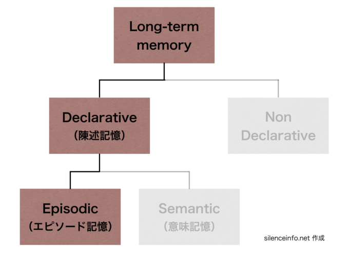 記憶の分類 エピソード記憶
